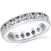 3.5mm Moissanite Round Channel Eternity Ring