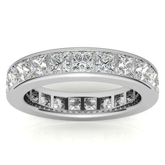 3.0mm Moissanite Princess Channel Eternity Ring