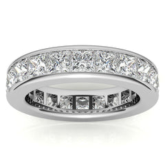 3.5mm Moissanite Princess Channel Eternity Ring