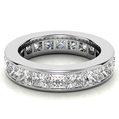 3.5mm Moissanite Princess Channel Eternity Ring