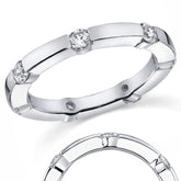 Moissanite Round Bar Eternity Ring