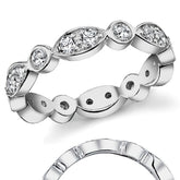 Round Brilliant Moissanite Stackable Eternity Ring (1.1ct)