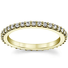 Round Brilliant Moissanite Shared Prong Eternity Ring (1.5mm)
