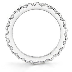 Low Profile Shared Prong Moissanite Eternity Ring 2.5mm
