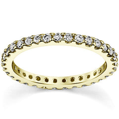 Moissanite Shared Prong Eternity Ring (1.7mm)