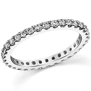 Moissanite Shared Prong Eternity Ring (1.7mm)