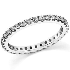 Moissanite Shared Prong Eternity Ring (1.7mm)