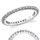 Round Brilliant Moissanite Shared Prong Eternity Ring (1.3mm)