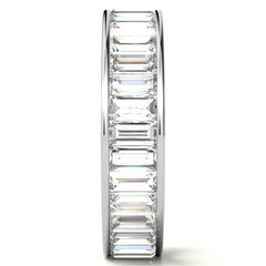 4x2mm Emerald Moissanite Eternity Ring