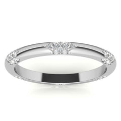 Lace Detail Moissanite Eternity Ring