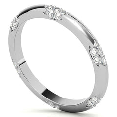 Lace Detail Moissanite Eternity Ring