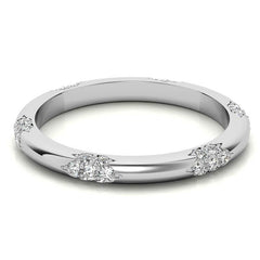 Lace Detail Moissanite Eternity Ring