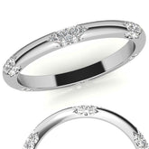 Lace Detail Moissanite Eternity Ring