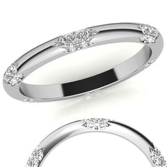 Lace Detail Moissanite Eternity Ring