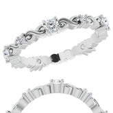 2.5mm Infinity Inspired Round Brilliant Moissanite Eternity Ring