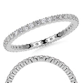 Round Brilliant Shared Prong Moissanite Eternity Ring 0.5ct - 0.6ct