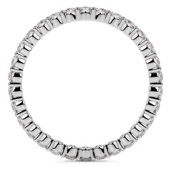 Round Brilliant Shared Prong Moissanite Eternity Ring 0.7ct - 0.9ct
