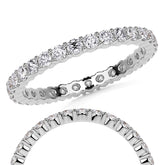 Round Brilliant Shared Prong Moissanite Eternity Ring 0.7ct - 0.9ct