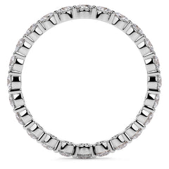 Round Brilliant Shared Prong Moissanite Eternity Ring 1.3ct - 1.5ct