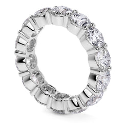 Round Brilliant Shared Prong Moissanite Eternity Ring 6.5 - 7.5ct