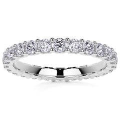 Round Brilliant U-Prong Moissanite Eternity Ring 1.2ct - 1.5ct