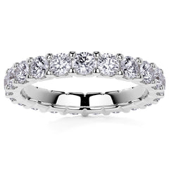 Round Brilliant U-Prong Moissanite Eternity Ring 1.9ct - 2.2ct
