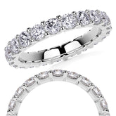 Round Brilliant U-Prong Moissanite Eternity Ring 1.9ct - 2.2ct