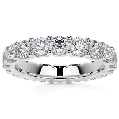 Round Brilliant U-Prong Moissanite Eternity Ring 2.4ct - 2.7ct