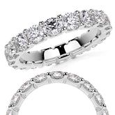 Round Brilliant U-Prong Moissanite Eternity Ring 2.4ct - 2.7ct