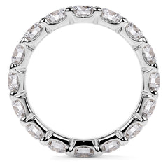 Round Brilliant U-Prong Moissanite Eternity Ring 3.5ct - 4.2ct