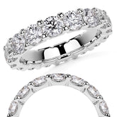 Round Brilliant U-Prong Moissanite Eternity Ring 3.5ct - 4.2ct