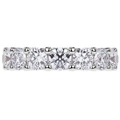 Round Brilliant U-Prong Moissanite Eternity Ring 4.6ct - 5.2ct