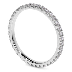 Round Brilliant Split Prong Moissanite Eternity Ring 0.5ct - 0.6ct