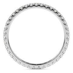 Round Brilliant Split Prong Moissanite Eternity Ring 0.5ct - 0.6ct