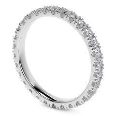 Round Brilliant Split Prong Moissanite Eternity Ring 0.8ct - 0.9ct