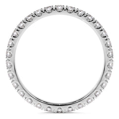 Round Brilliant Split Prong Moissanite Eternity Ring 0.8ct - 0.9ct