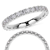 Round Brilliant Split Prong Moissanite Eternity Ring 0.8ct - 0.9ct