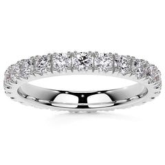 Round Brilliant Split Prong Moissanite Eternity Ring 1.3ct - 1.5ct