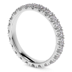 Round Brilliant Split Prong Moissanite Eternity Ring 1.3ct - 1.5ct