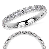Round Brilliant Split Prong Moissanite Eternity Ring 1.3ct - 1.5ct