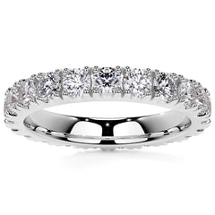 Round Brilliant Split Prong Moissanite Eternity Ring 1.9ct - 2.2ct