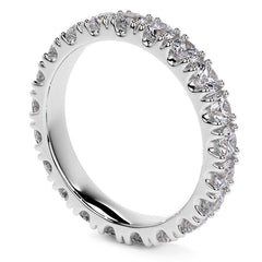 Round Brilliant Split Prong Moissanite Eternity Ring 1.9ct - 2.2ct