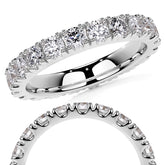 Round Brilliant Split Prong Moissanite Eternity Ring 1.9ct - 2.2ct