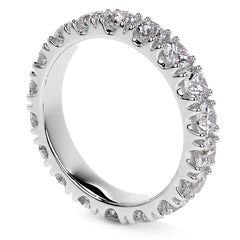Round Brilliant Split Prong Moissanite Eternity Ring 2.4ct - 2.7ct