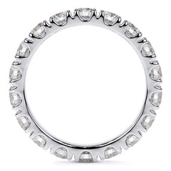Round Brilliant Split Prong Moissanite Eternity Ring 2.4ct - 2.7ct