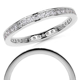 Round Brilliant Channel Setting Moissanite Eternity Ring 0.5ct - 0.6ct