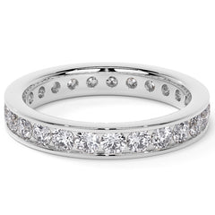 Round Brilliant Channel Setting Moissanite Eternity Ring 1.2ct - 1.4ct