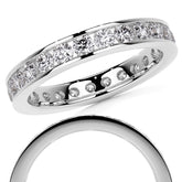 Round Brilliant Channel Setting Moissanite Eternity Ring 1.2ct - 1.4ct