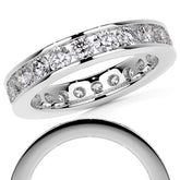 Round Brilliant Channel Setting Moissanite Eternity Ring 1.8ct - 2.1ct