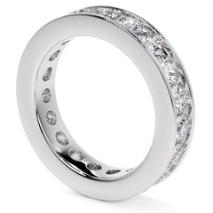 Round Brilliant Channel Setting Moissanite Eternity Ring 2.2ct - 2.5ct